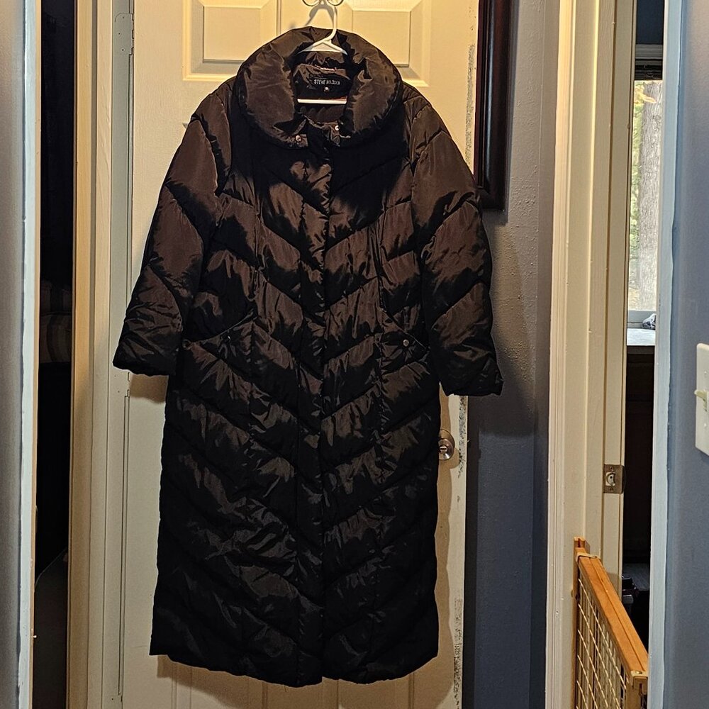 Steve Madden Long Puffy Coat Black 2X